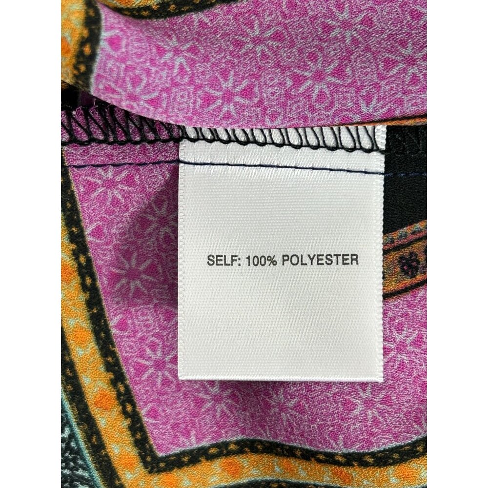 Rose+Olive Multicolor Patchwork Long Sleeve Butto… - image 5